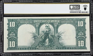 image for: Fr. 122m. 1901 $10 Legal Tender Note. Mule. PCGS Banknote Choice Uncirculated 63.