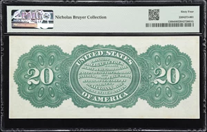 image for: Fr. 126b. 1863 $20 Legal Tender Note. PMG Choice Uncirculated 64.