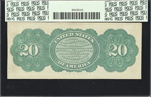 image for: Fr. 126b. 1863 $20 Legal Tender Note. PCGS Currency Choice About New 58 PPQ.