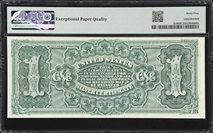 image for: Fr. 216. 1886 $1 Silver Certificate. PMG Gem Uncirculated 65 EPQ.