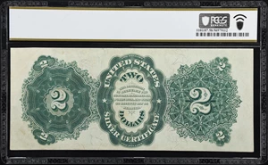 image for: Fr. 245. 1891 $2 Silver Certificate. PCGS Banknote Choice About Uncirculated 58 PPQ.