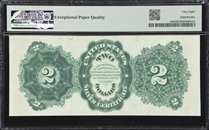 image for: Fr. 246. 1891 $2 Silver Certificate. PMG Choice About Uncirculated 58 EPQ.