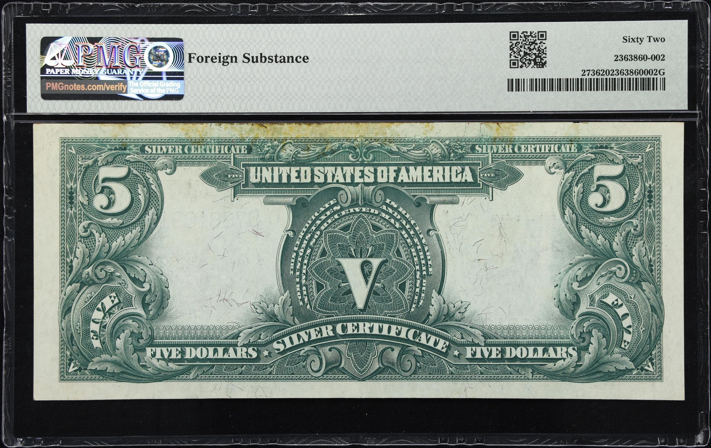 image for: Fr. 273. 1899 $5 Silver Certificate. PMG Uncirculated 62.