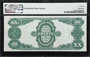 image for: Fr. 321. 1891 $20 Silver Certificate. PMG Gem Uncirculated 66 EPQ.