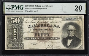 image for: Fr. 328. 1880 $50 Silver Certificate. PMG Very Fine 20.