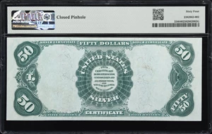 image for: Fr. 334. 1891 $50 Silver Certificate. PMG Choice Uncirculated 64.