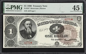 image for: Fr. 347. 1890 $1 Treasury Note. PMG Choice Extremely Fine 45 EPQ.