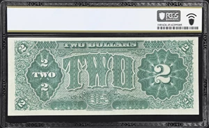 image for: Fr. 355. 1890 $2 Treasury Note. PCGS Banknote Choice Extremely Fine 45.