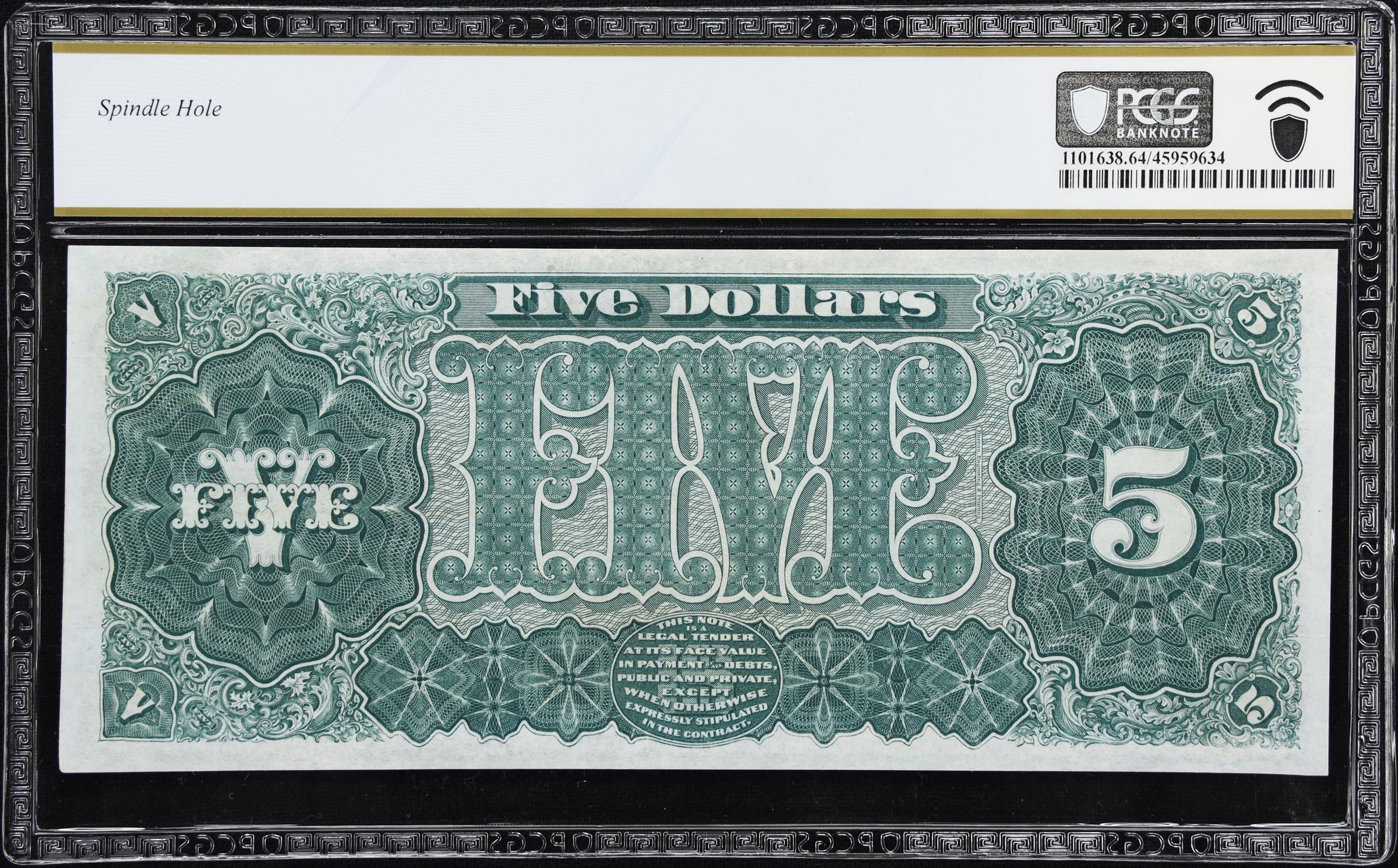 image for: Fr. 359. 1890 $5 Treasury Note. PCGS Banknote Choice Uncirculated 64.