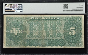 image for: Fr. 360. 1890 $5 Treasury Note. PMG Very Fine 20.