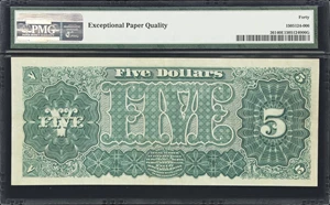 image for: Fr. 361. 1890 $5 Treasury Note. PMG Extremely Fine 40 EPQ.