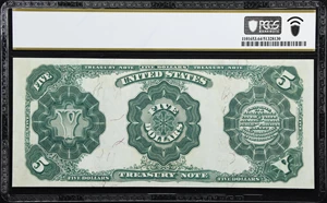 image for: Fr. 364. 1891 $5 Treasury Note. PCGS Banknote Choice Uncirculated 64.
