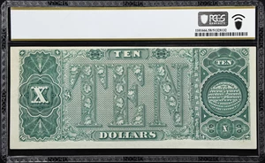 image for: Fr. 368. 1890 $10 Treasury Note. PCGS Banknote Choice About Uncirculated 58.