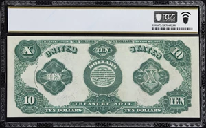image for: Fr. 371. 1891 $10 Treasury Note. PCGS Banknote About Uncirculated 53.