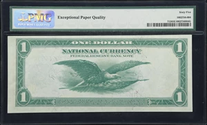 image for: Fr. 712. 1918 $1 Federal Reserve Bank Note. New York. PMG Gem Uncirculated 65 EPQ.