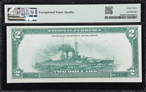 image for: Fr. 768. 1918 $2 Federal Reserve Bank Note. St. Louis. PMG Choice Uncirculated 63 EPQ. Serial Number 3.