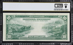 image for: Fr. 817. 1915 $10 Federal Reserve Bank Note. Kansas City. PCGS Banknote Gem Uncirculated 65 PPQ.