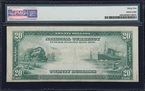 image for: Fr. 826. 1915 $20 Federal Reserve Bank Note. Kansas City. PMG Choice Very Fine 35.