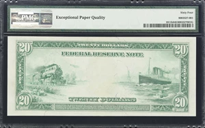 image for: Fr. 1011b. 1914 $20 Federal Reserve Note. San Francisco. PMG Choice Uncirculated 64 EPQ.