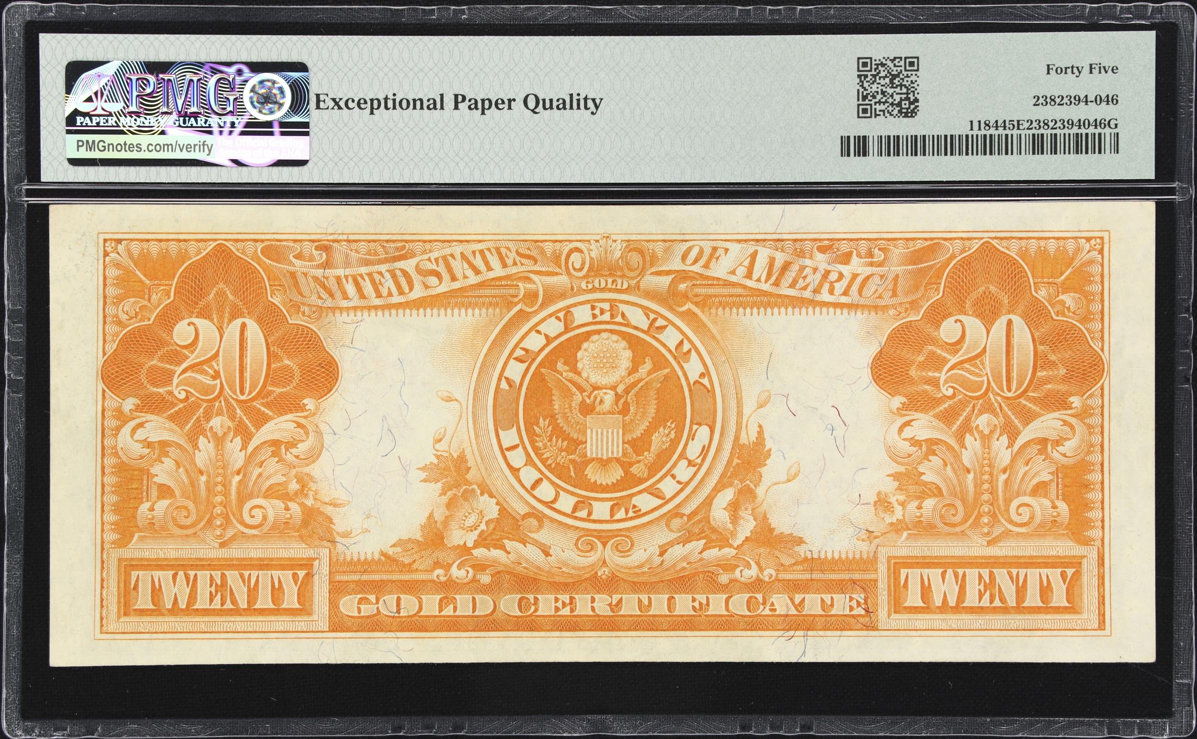 image for: Fr. 1184. 1906 $20 Gold Certificate. PMG Choice Extremely Fine 45 EPQ.