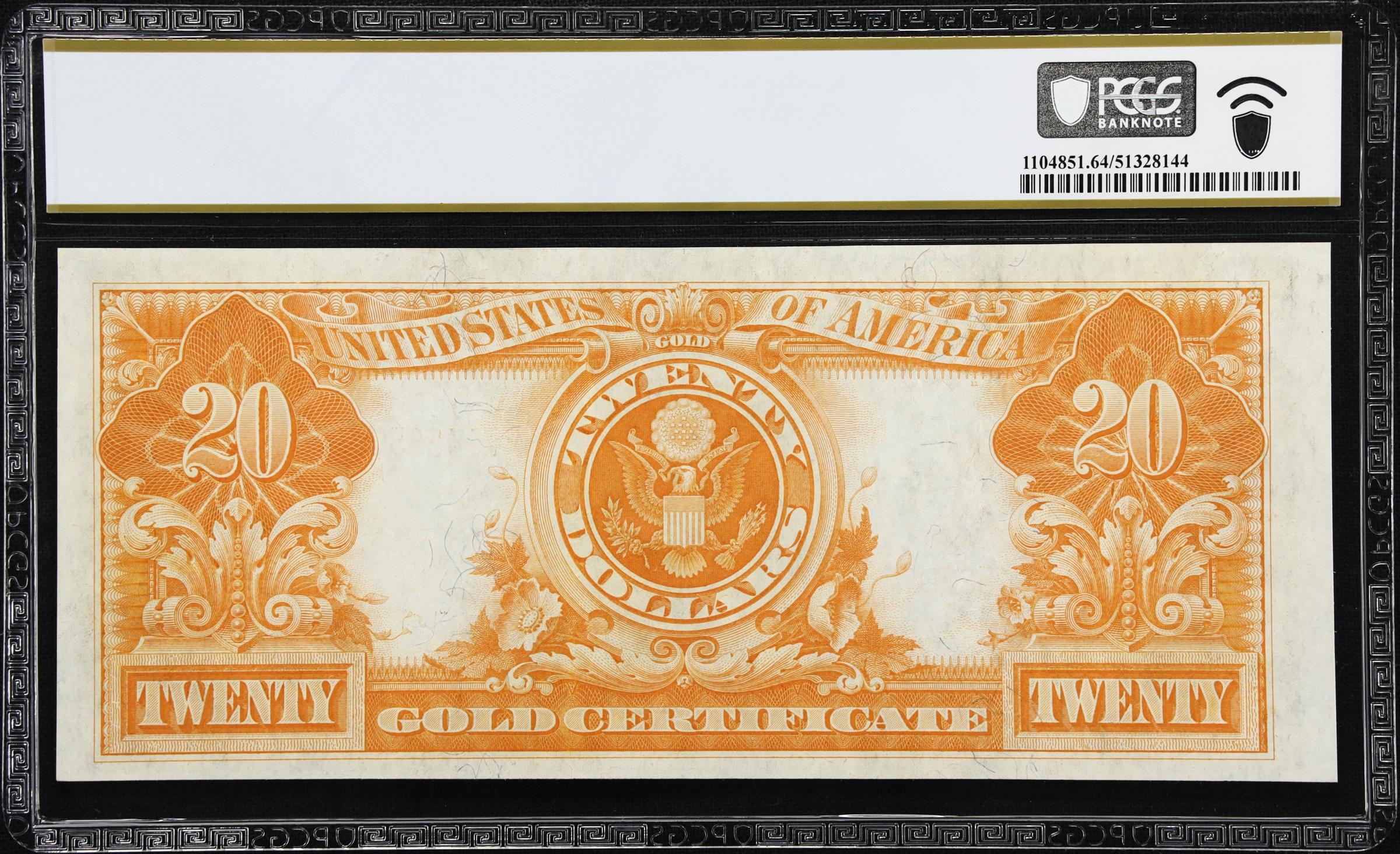 image for: Fr. 1187*. 1922 $20 Gold Certificate Star Note. PCGS Banknote Choice Uncirculated 64 PPQ.