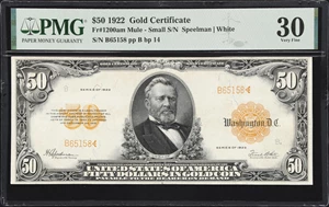 image for: Fr. 1200am. 1922 $50 Gold Certificate. Mule. PMG Very Fine 30.