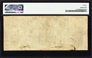 image for: T-17. Confederate Currency. 1861 $20. PMG Very Fine 20.