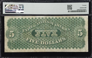 image for: Fr. 3. 1861 $5 Demand Note. PMG Very Fine 20.