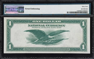image for: Fr. 712. 1918 $1 Federal Reserve Bank Note. New York. PMG Choice Uncirculated 64.