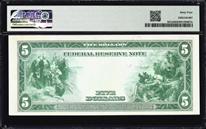 image for: Fr. 887a. 1914 $5 Federal Reserve Note. Dallas. PMG Choice Uncirculated 64.