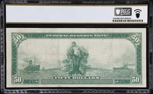 image for: Fr. 1048. 1914 $50 Federal Reserve Note. Chicago. PCGS Banknote Very Fine 30.