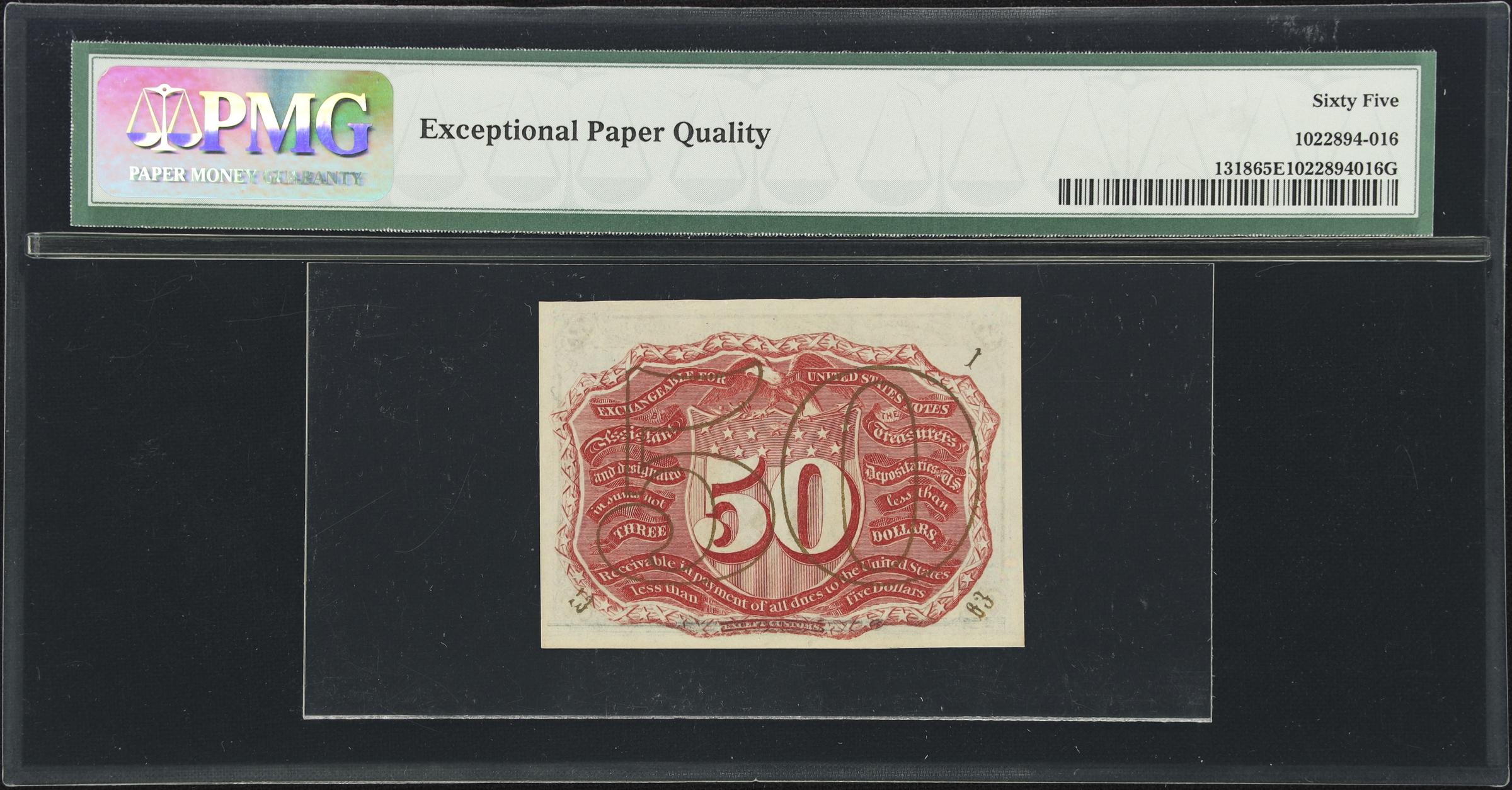 image for: Fr. 1318. 50 Cents. Second Issue. PMG Gem Uncirculated 65 EPQ.