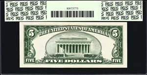 image for: Fr. 1651*. 1934A $5 Silver Certificate Star Note. PCGS Currency Gem New 66 PPQ.