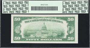 image for: Fr. 1880-B. 1929 $50 Federal Reserve Bank Note. New York. PCGS Currency Gem New 66 PPQ.