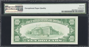 image for: Fr. 2003-B. 1928C $10 Federal Reserve Note. New York. PMG Gem Uncirculated 66 EPQ.