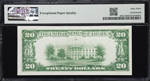 image for: Fr. 2051-D. 1928A $20 Federal Reserve Note. Cleveland. PMG Choice Uncirculated 63 EPQ.