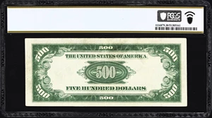 image for: Fr. 2201-D. 1934 Dark Green Seal $500 Federal Reserve Note. Cleveland. PCGS Banknote Very Fine 30.
