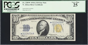 image for: Fr. 2309*. 1934A $10 North Africa Emergency Star Note. PCGS Currency Very Fine 25.