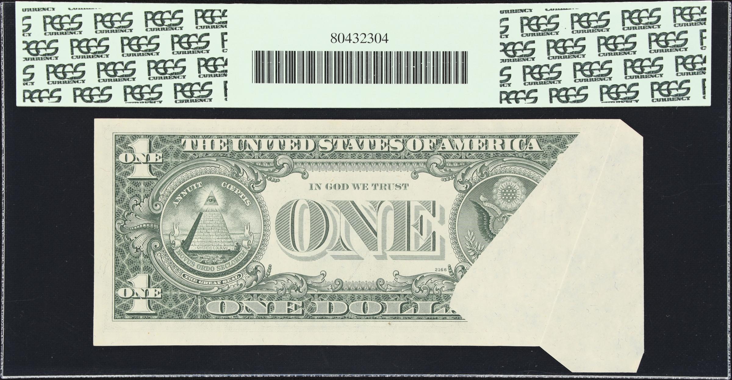 image for: Fr. 1909-K. 1977 $1 Federal Reserve Note. Dallas. PCGS Currency Extremely Fine 40 PPQ. Fold Over Error.