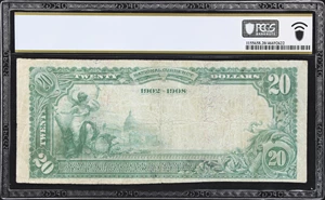 image for: Westfield, Illinois. $20 1902 Date Back. Fr. 643. First NB. Charter #8216. PCGS Banknote Very Fine 20.