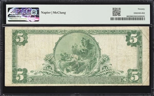 image for: Holyoke, Massachusetts. $5 1902 Plain Back. Fr. 602. Holyoke NB. Charter #1939. PMG Very Fine 20.