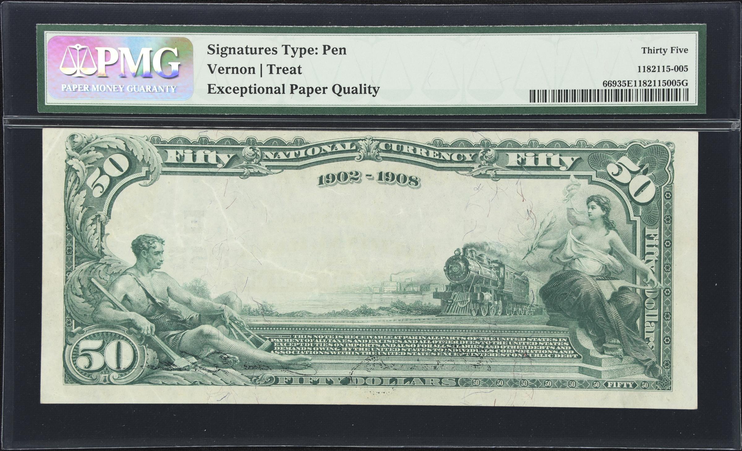 image for: Philadelphia, Pennsylvania. $50 1902 Date Back. Fr. 669. Market Street NB. Charter #3684. PMG Choice Very Fine 35 EPQ.