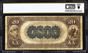 image for: Milwaukee, Wisconsin. $20 1882 Brown Back. Fr. 499. Wisconsin NB. Charter #4817. PCGS Banknote Choice Fine 15.