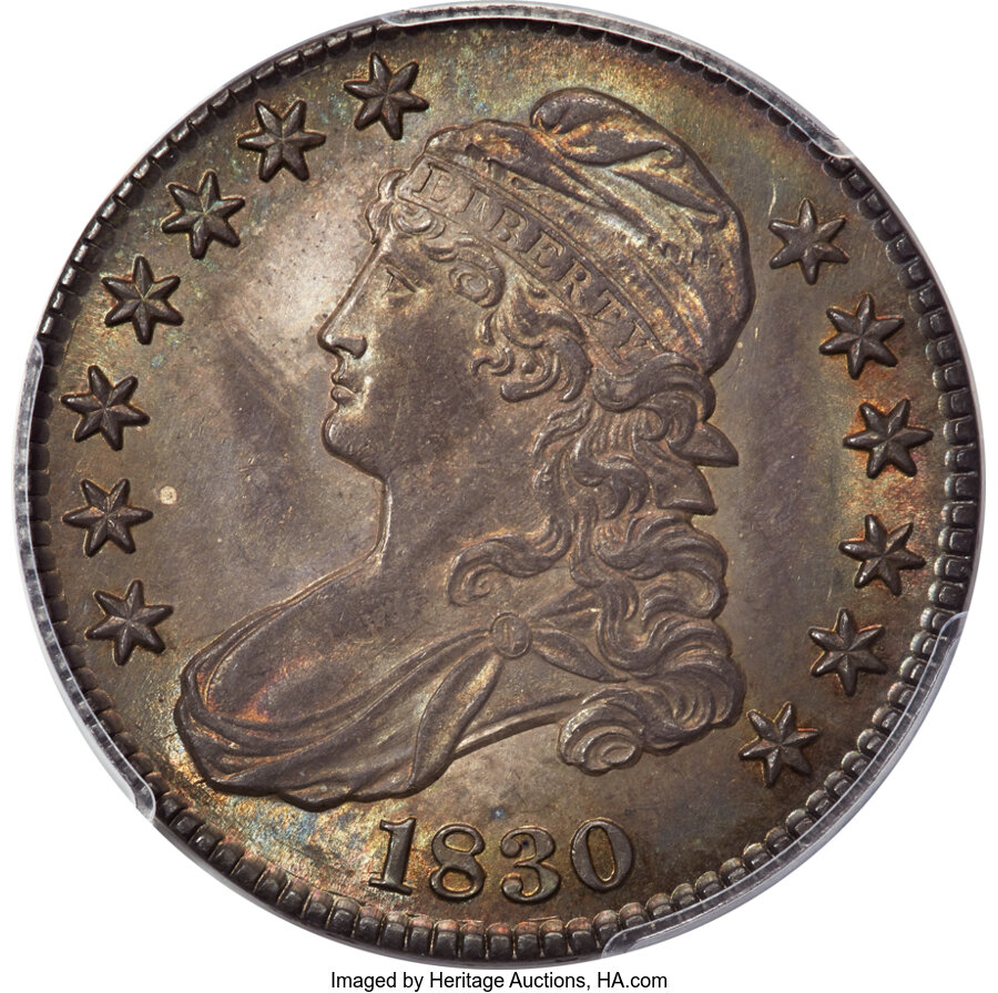 image for: 1830 50C Small 0, O-107, R.2, MS64+ PCGS....