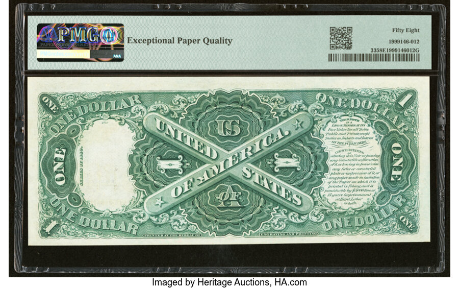 image for: Fr. 33 $1 1880 Legal Tender PMG Choice About Unc 58 EPQ....