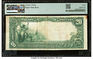 image for: Shelby, NE - $20 1902 Red Seal Fr. 640 The First National Bank Ch. # (W)7949 PMG Very Fine 30....