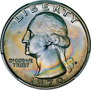 image for: 1970-S 25C PR68 PCGS. Mintage 2,632,810. ...