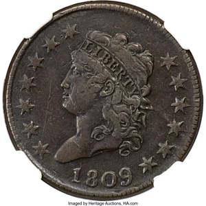 image for: 1809 1C S-280, B-1, R.2, XF40 NGC....