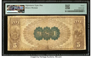 image for: Pine Plains, NY - $5 1882 Brown Back Fr. 467 The Stissing National Bank Ch. # (E)981 PMG Choice Fine 15....