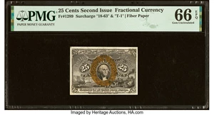 image for: Fr. 1289 25¢ Second Issue PMG Gem Uncirculated 66 EPQ....